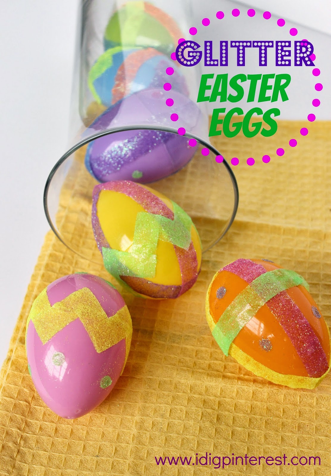 Glitter Easter Eggs Kids' Craft I Dig Pinterest