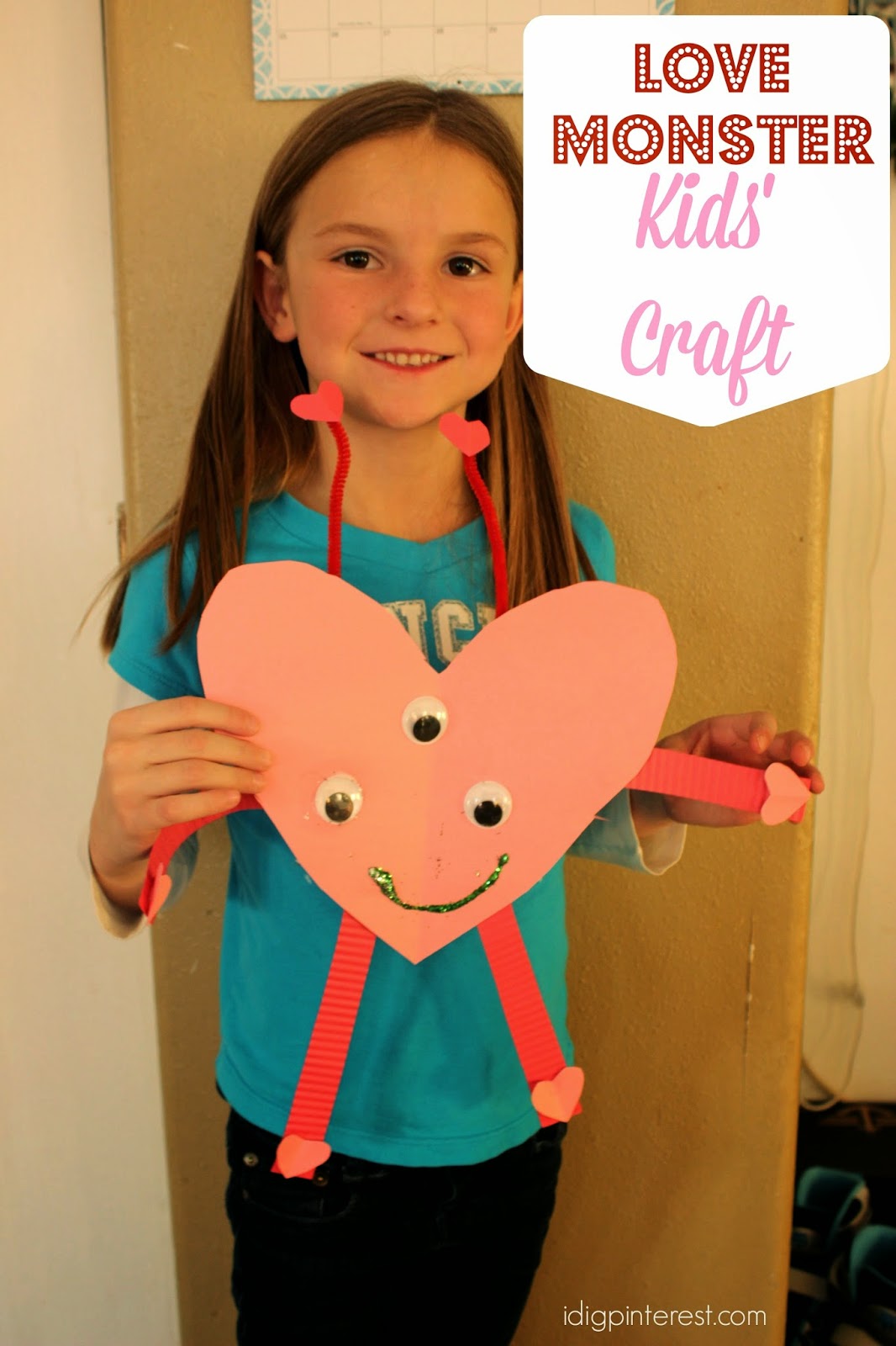 Love Monster Valentine s Kids Craft I Dig Pinterest