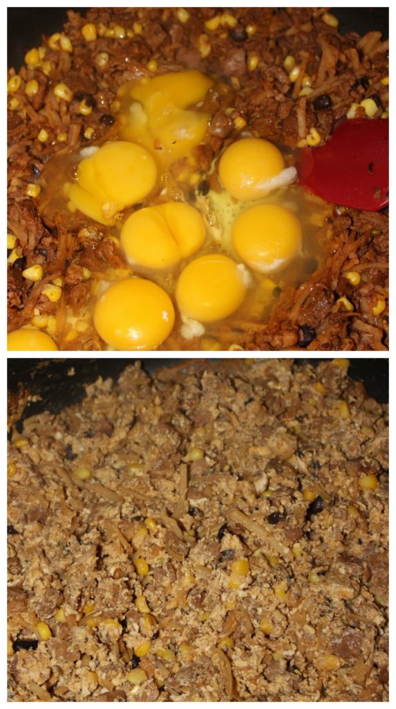 cheesy mexican breakfast skillet collage2