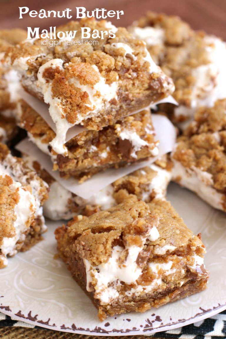 Peanut Butter Mallow Bars I Dig Pinterest