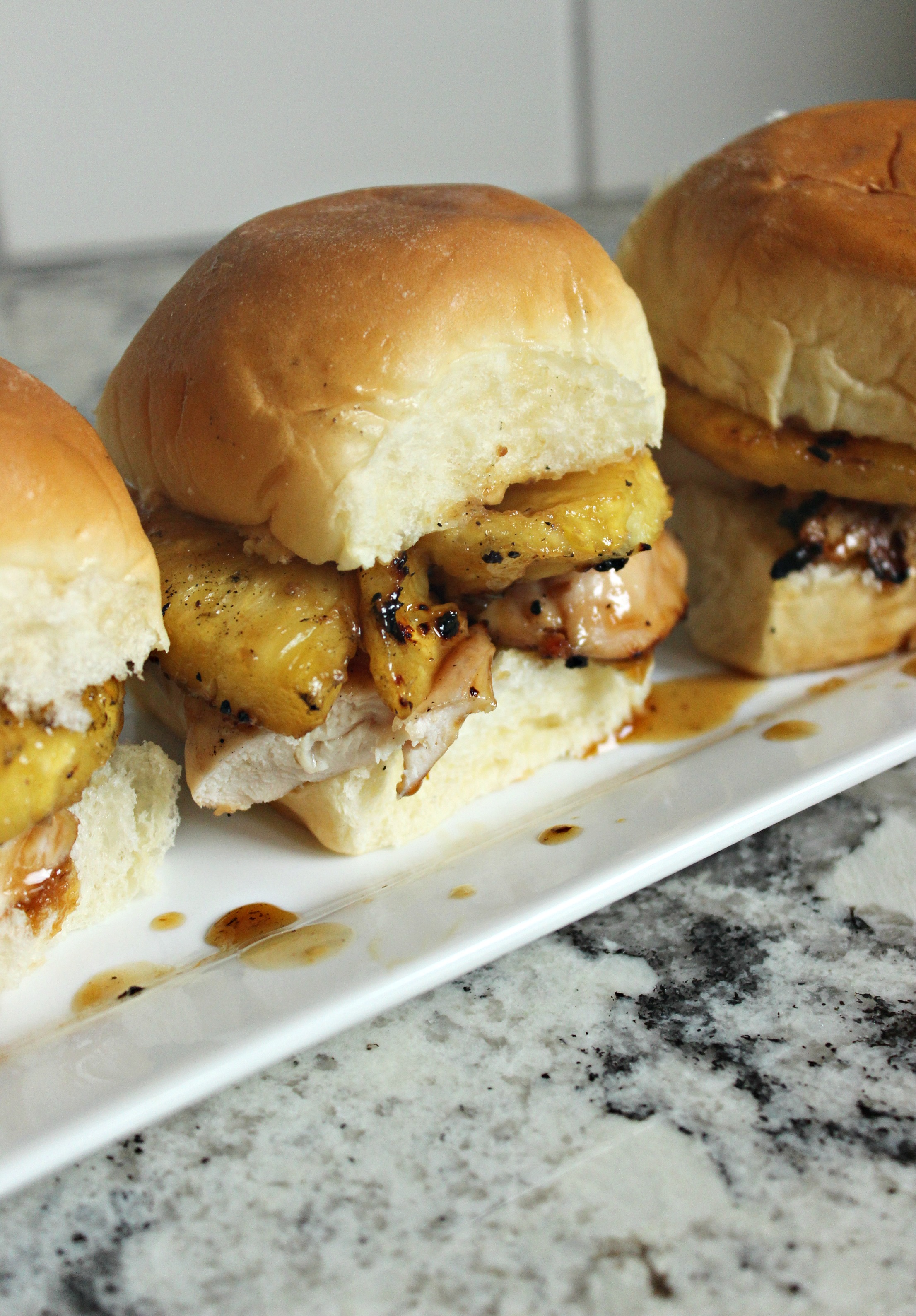 Grilled Pineapple Chicken Teriyaki Sliders I Dig Pinterest