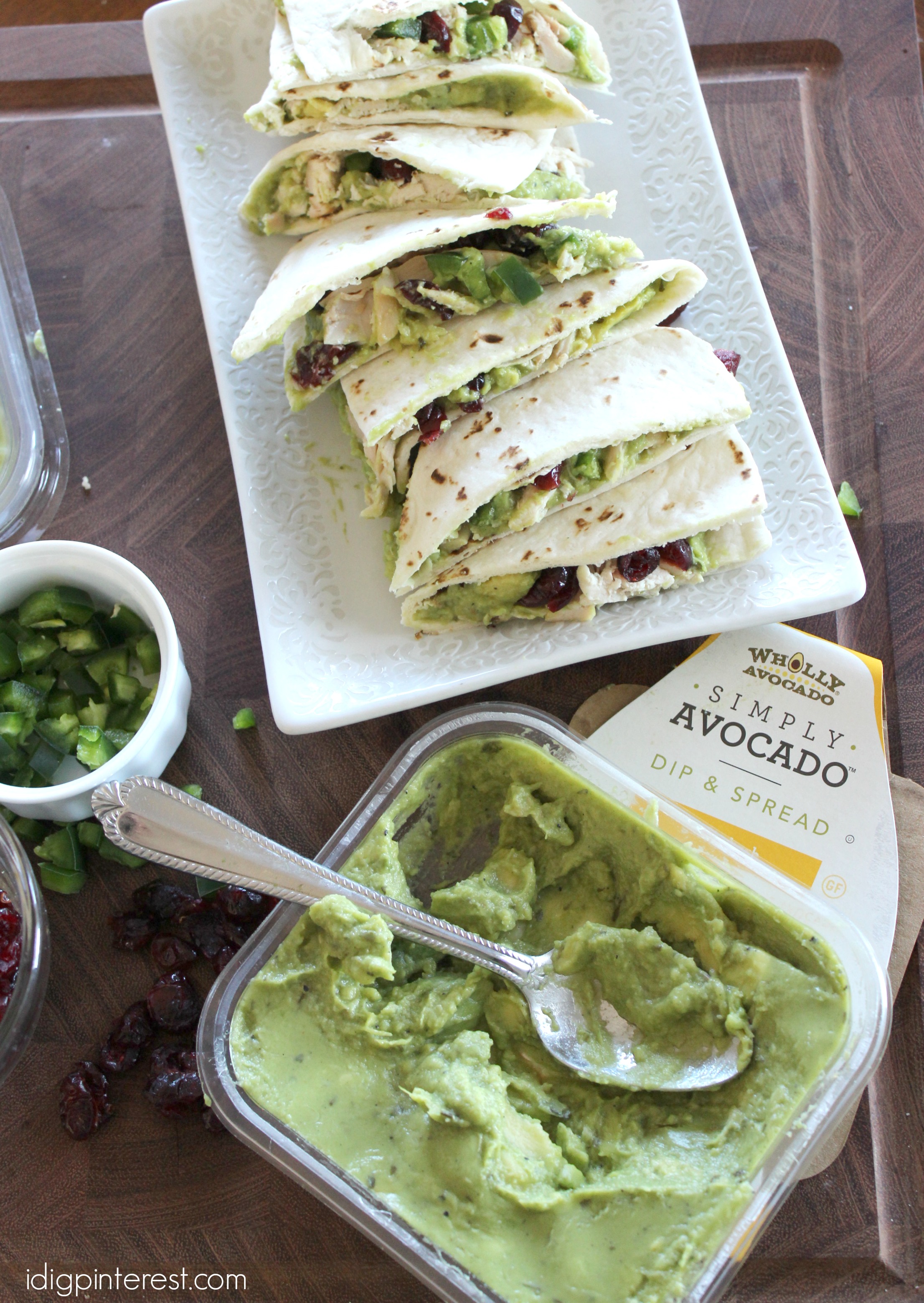 cranberry guacamole quesadilla bites6