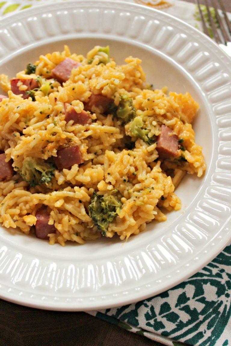 Cheesy Ham and Rice Casserole - I Dig Pinterest
