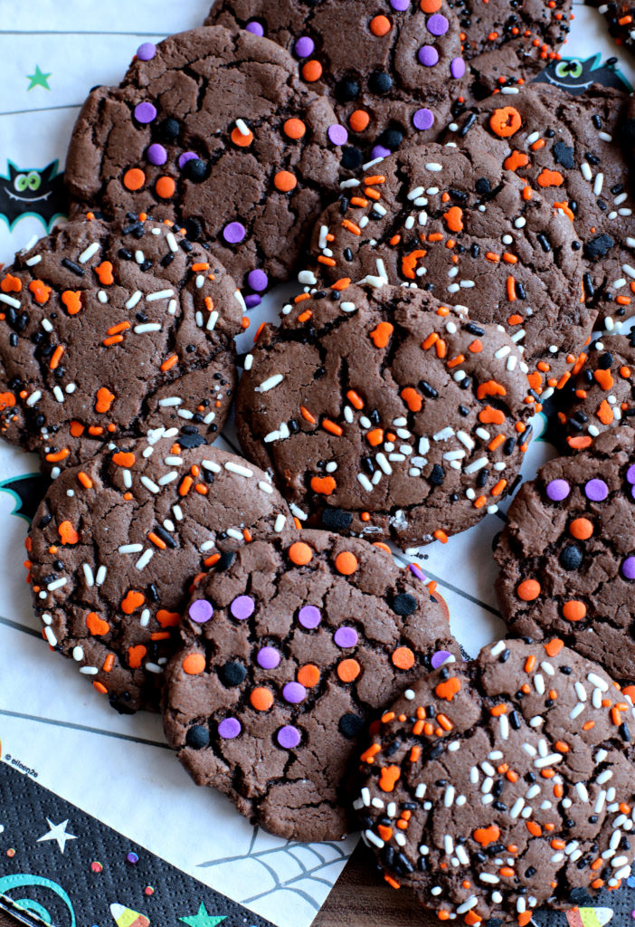 Halloween Sprinkle Cake Mix Cookies