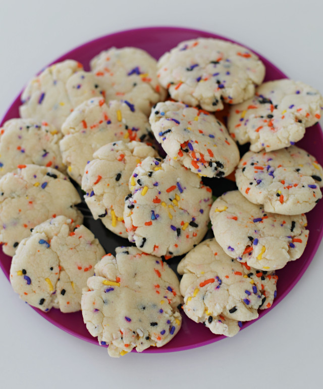 Halloween Funfetti Cake Mix Cookies I Dig Pinterest