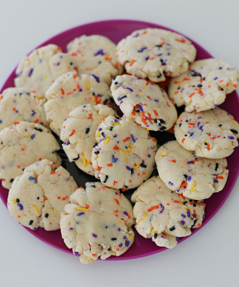 Halloween Funfetti Cake Mix Cookies I Dig Pinterest